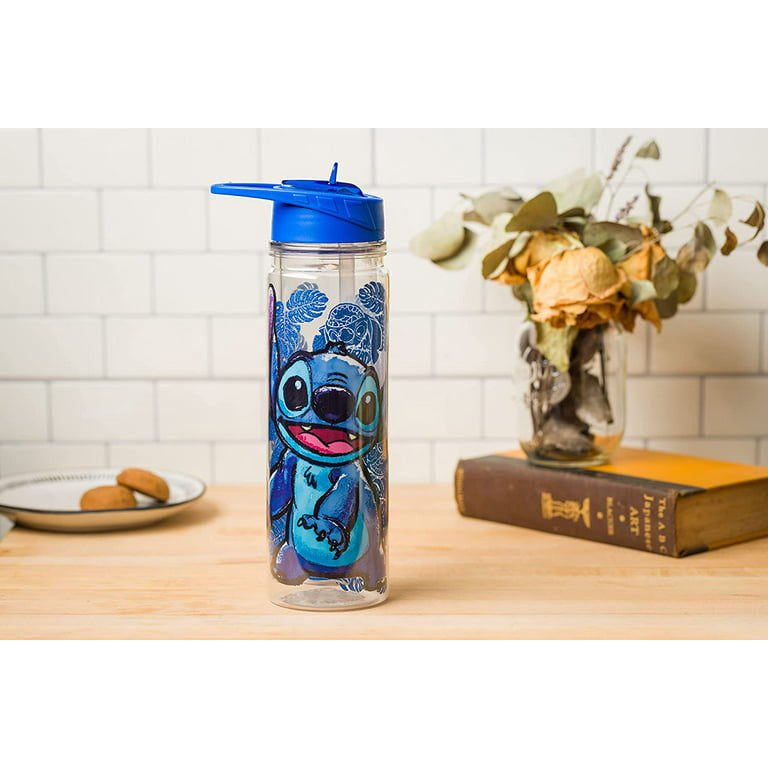 Disney Lilo & Stitch Pineapple 32-Ounce Twist Spout Water Bottle and Sticker Set