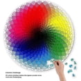 thumbnail image 2 of 26-27 coogam 1000 pieces round jigsaw puzzle creative rainbow difficult large jigsaw puzzle educational stress relief toys for adults children, 2 of 5