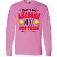 thumbnail image 3 of Inktastic That's My Awesome Niece Out There with Softballs Long Sleeve T-Shirt, 3 of 5
