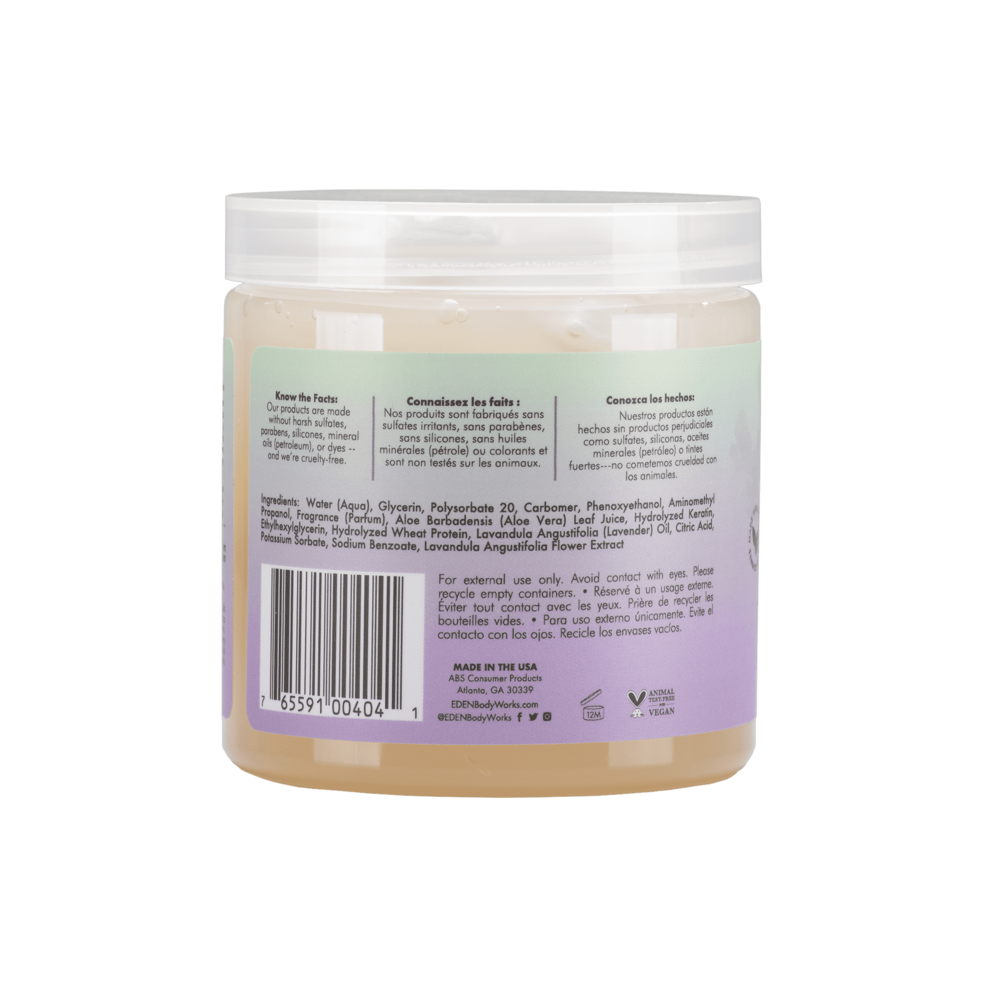 (6 pack) Eden BodyWorks Lavender Aloe Smoothing Hair Styling Gel 8 fl. oz., Nourishing, Unisex