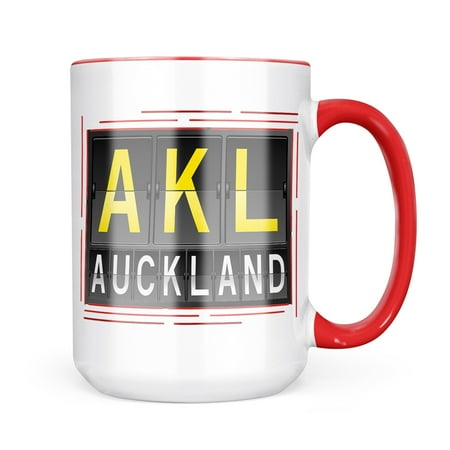 

Neonblond AKL Airport Code for Auckland Mug gift for Coffee Tea lovers