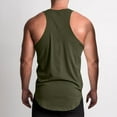 thumbnail image 4 of Tank Tops Men Qiggri Men's Vintage Solid Color Casual Fitness Sport Permeability Round Neck Tank Top, 4 of 8