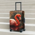 thumbnail image 5 of Travel Luggage Cover Protector - Autumn maple leaf flamingo Anti-Scratch Suitcase Covers Fits 18-32 Inch Luggage, 5 of 5