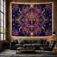 thumbnail image 6 of Purple and Gold Box Mandala Tapestry, 6 of 7