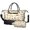 Dog Paw Print and Bones with Woof, variant on Cavalier King Charles Spaniel and Dog Paw 2 Piece Travel Bag Set, Overnight Duffle Bag with Shoe Compartment, Waterproof Oxford Gift Ideas for Work Picnic Beach Travel