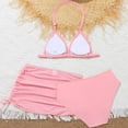 thumbnail image 4 of Baby Boy Shorts Set verano lindo playa color sólido traje de baño de tres piezas con cojín de pecho para niños Niñas pequeñas conjuntos cortos, 4 of 9