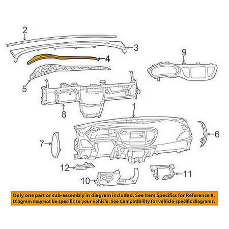 Dodge CHRYSLER OEM 13-14 Dart Instrument Panel Dash-Upper Pad 5RL01LA8AB
