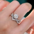 thumbnail image 5 of APIPEE Modern Anniversary Valentine's Day For Women Ladies Comfortable Fit Dazzling CZ Cubic Zirconia Ring Perfect Present Gift Box Included, 5 of 8