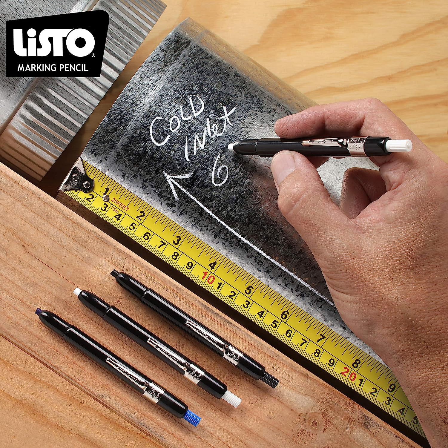 Listo 1620 BLACK COLOR - China Markers/Grease Pencils/China Marking/Pencils/Wax Pencils (24)