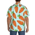 thumbnail image 5 of Daiia Cartoon Carrot Men's Linen Shirts Short Sleeve Casual Shirts Button Down Shirt for Men Beach Summer Wedding Shirt-3X-Large, 5 of 7