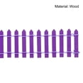 thumbnail image 5 of Unique Bargains Miniature Garden Fence, 35 Inch Long Decorative Picket Fence, Dark Purple 2Pack, 5 of 5