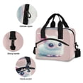 thumbnail image 5 of Lunch Bag Portable Crossbody Meal Bag Cooler Bag Insulated Lunch Bag Food Bag Handheld & Crossbody Design Cute Pink Eared Bunny, 5 of 6