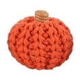 thumbnail image 4 of Decoración de calabaza de punto, adornos festivos decorativos de calabaza de simulación, decoraciones de Halloween para jardín de cumpleaños Naranja, 4 of 8