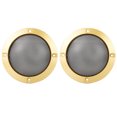 thumbnail image 1 of 2uds 4'' Coche Audio Altavoz Cubierta Negro Brillante Malla Parrilla Dorado Tono, 1 of 1