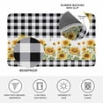 thumbnail image 4 of Sunflower Doormat Outdoor Entrance 16"x24", Black White Buffalo Plaid Check Country Bee Absorb Moisture Dirt Door Mats, Non-Slip Rubber Backing Floor Mats Indoor, Low-Profile Front Door Rugs, 4 of 9