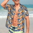 thumbnail image 7 of Pofeuu Fashionable Paisley Print Hawaiian Shirt for Men Sleeves Casual Button Down Summer Beach Dress Shirts T-Shirts,, 7 of 7