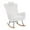 White, variant on Upholstered Rocking Chair, Teddy Fabric Glider Rocker with High Backrest,Modern Rocking Accent Chair for Living Room, Nursery, Bedroom, White