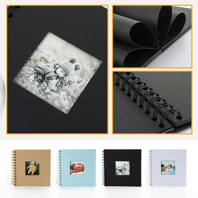 Photo Album Kindergarten Children Page Picture Holder Notebook 6 Storage Book Organizer Household School Notebook Scrapbooking 6 Inch Yellow