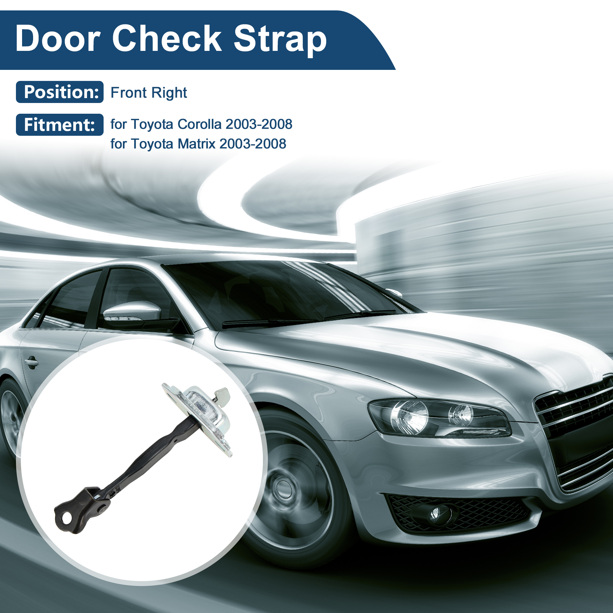 Unique Bargains Front Right Door Check for Toyota Corolla for 2003 and Matrix for 2003