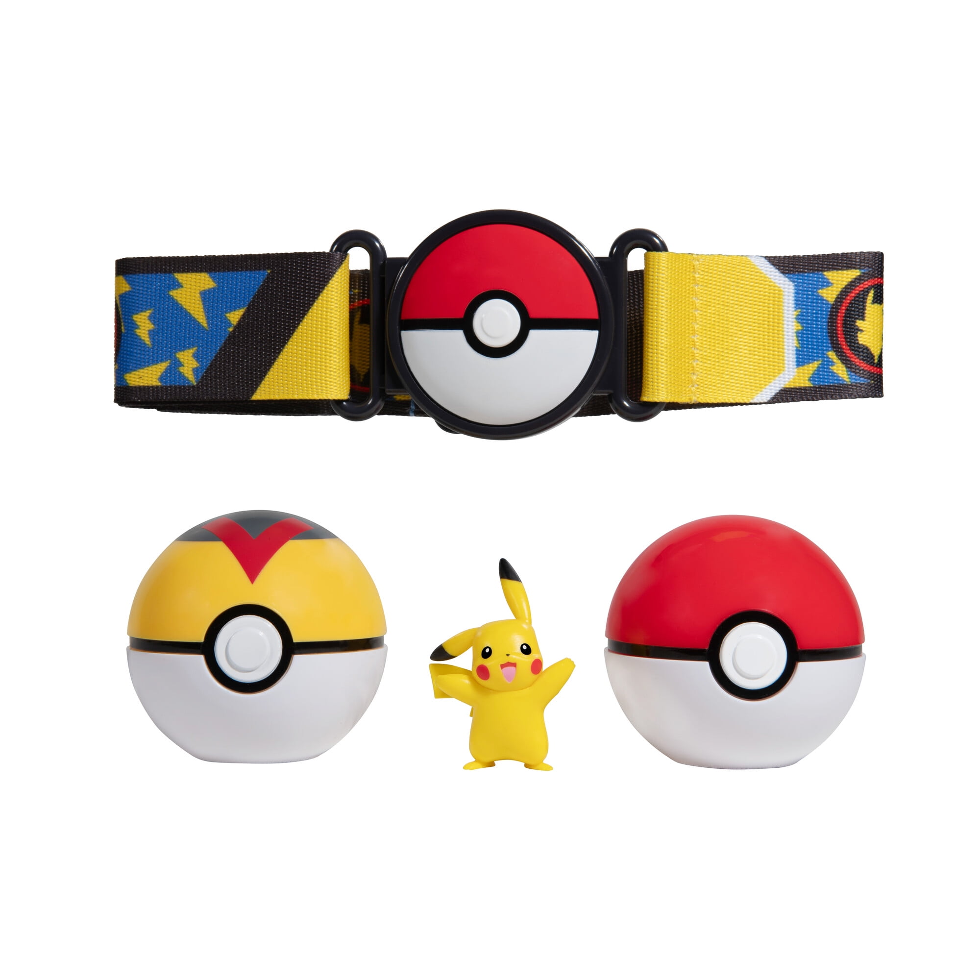 Pokmon Clip N Go Belt Set - 2 inch Pikachu Battle Figure Plus Pok and Level Ball Accessories