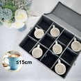 thumbnail image 4 of Mug Storage Box with Dividers, China Storage Containers Hard Shell, Tea Cup Coffee Mug Storage Case Organizer, Protecting 12 Coffee Mugs and Tea Cups From Packing and Moving ( Grey), 4 of 7