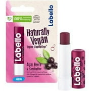Labello Vegan ACAI BERRY & SHEABUTTER lip balm/ chapstick -1 pc -
