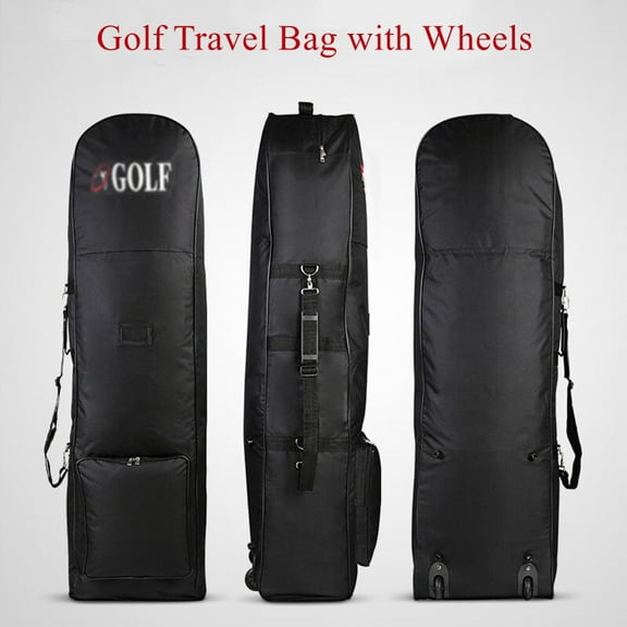 Golf Bag Air Travel Covers Case Golf Club Rolling Protector With Wheels Foldable