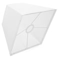 thumbnail image 3 of Pantalla cuadrada de 25 cm para lámpara de mesa o de pie, de lino, color blanco. Repuesto para lámpara con soporte tipo araña., 3 of 8