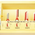 thumbnail image 3 of Freud 91-102 6 Piece Straight Router Bit Set with Wooden Storage Box, 3 of 4
