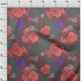thumbnail image 2 of oneOone Cotton Poplin Twill Dark Green Fabric Bird,Leaves & Rose Floral Fabric For Sewing Printed Craft Fabric By The Yard 56 Inch Wide, 2 of 2