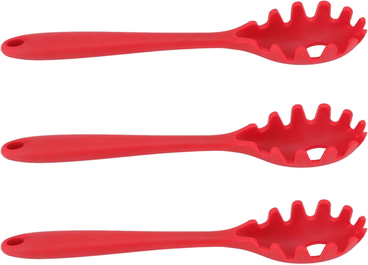 Silicone Pasta Fork, 3 Pcs Spaghetti Spoon All in 1 Spaghetti Noodles