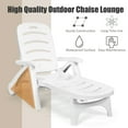 Patiojoy Outdoor Chaise Lounge Chair 5Position Folding Recliner for