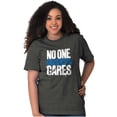 thumbnail image 4 of Funny Sarcasm No One Cares Youre Busy Plus Size Crewneck Graphic Tee Shirt Brisco Brands 4X, 4 of 5