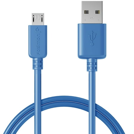 Fosmon Vivid Series Micro USB Cable - 2.1V (Blue - 3 Feet)