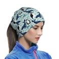 thumbnail image 6 of Neck Gaiter Face Cover Scarf, Penguins Whales Soft Face Sun Mask Cover Scarf Headband Cooling Sweat Absorbing Bandanas Hiking Cycling Running, 6 of 7