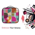 thumbnail image 6 of FORMRS Travel Makeup Bag Large Capacity Train Case Cosmetic Organizer with Adjustable Dividers, Abstract Geometric Pattern, 6 of 8