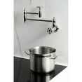 thumbnail image 2 of Kingston Brass KS3106RKX Webb Wall Mount Pot Filler Faucet with Knurled Handle, Polished Nickel, 2 of 7