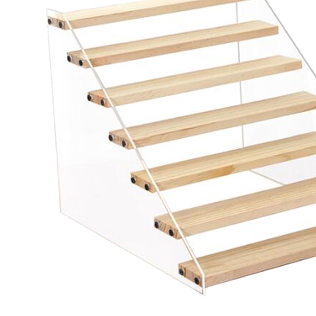 ruzhgo Acrylic Riser Stand Shelf display acrylic for Figure stands for vinyl shelf acrylic display Toys Display Rack 7 layer 7.9inch width