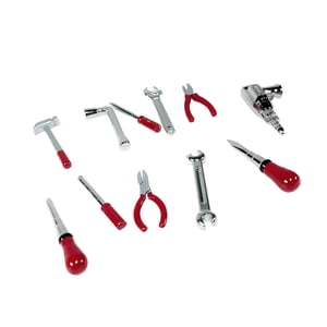 arctrm 11 Pieces 1/18 Repair Tool Set Model Simulation Photo Props Alloy Mini Tools for