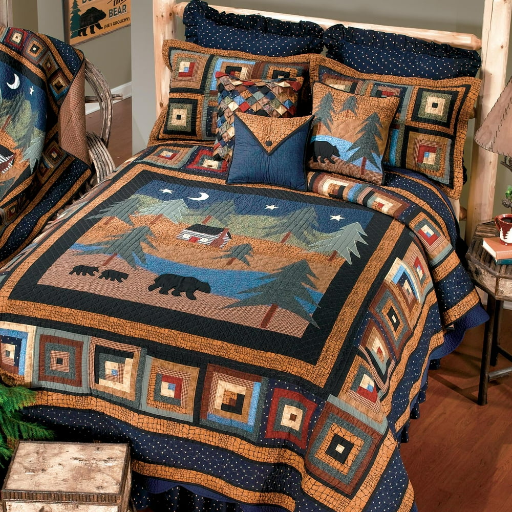 Donna Sharp Midnight Bear Cotton Quilts, Full/Queen