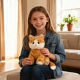 thumbnail image 4 of Gaiwos Tabby Cat Stuffed Animals 11 inches, Cuddly Striped Plush Cats with Lifelike Details, Soft Plushies Cat Gifts for Kids, Toddlers, and Kitten Lovers, 4 of 9