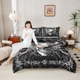 thumbnail image 4 of Castle Fairy Gothic Skull Full Size Comforter Sets,Vintage Rose Bedding Sets, 4 of 8