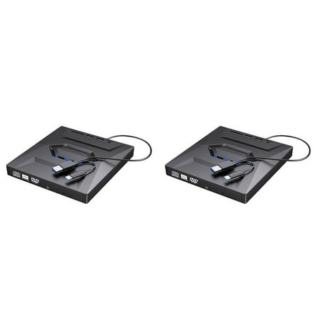 2025 New! 2X External DVD CD Writer Burner and Player Type C/USB3.0 Drive for PC Laptop 11/10/8/7