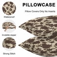thumbnail image 5 of Cow Print Throw Pillow Covers 16x16 Inch Set of 2, Farmhouse Beige Brown Animal Prints Vintage Waterproof Outdoor Pillow Covers, Decorative Cushion Pillowcases for Couch, Sofa, Bed, Garden, Patio, 5 of 9