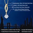 thumbnail image 2 of Gem Stone King 10K Yellow Gold White Moissanite and Lab Grown Diamond Pendant Necklace for Women | 0.36 Cttw | Gemstone Birthstone | Round 4.5MM | With 18 inch Chain, 2 of 6