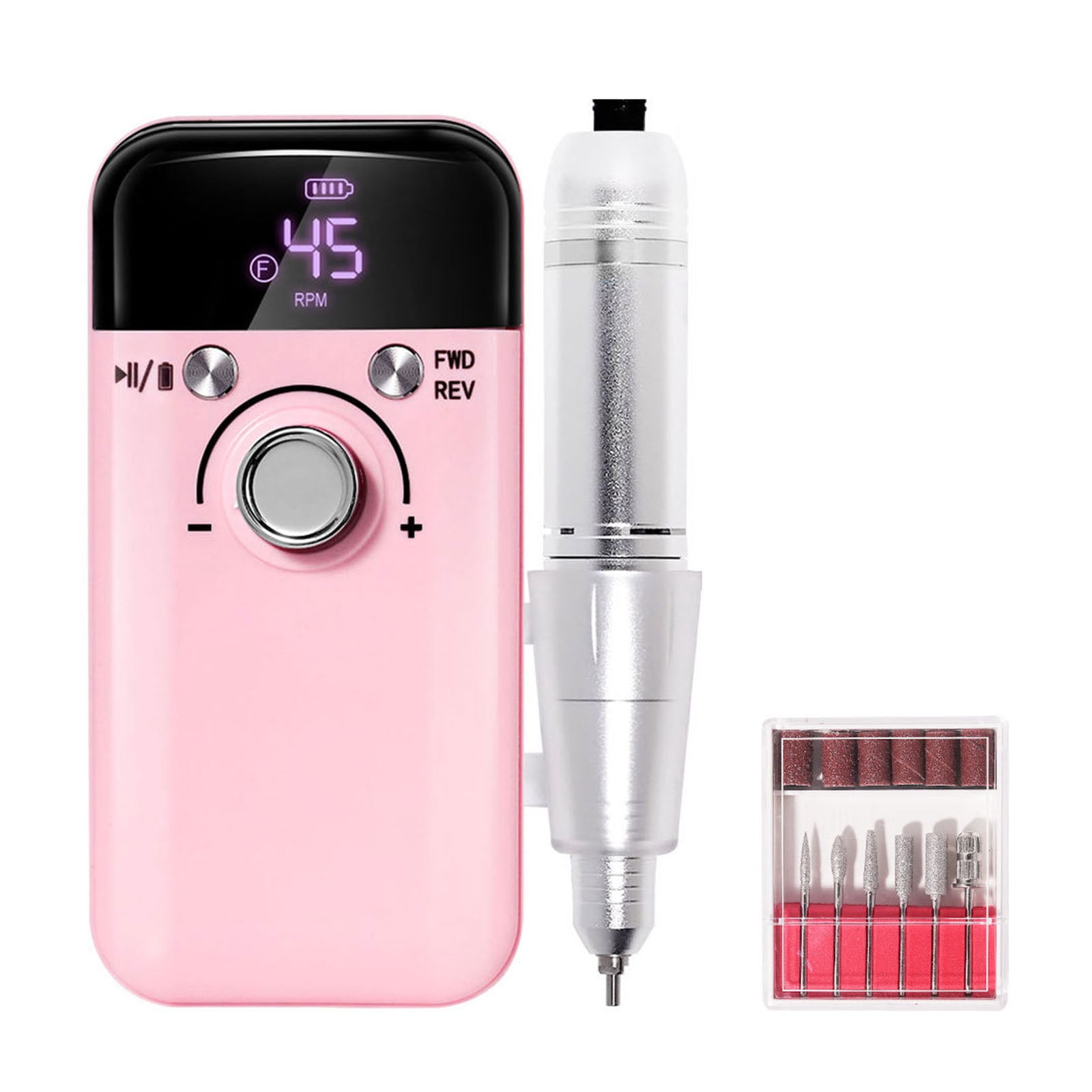 45000rpm Nails Drill Electric Nails Drill Machine Manicures Tool Low Noise Nails File Drill Set for Salon Household Use