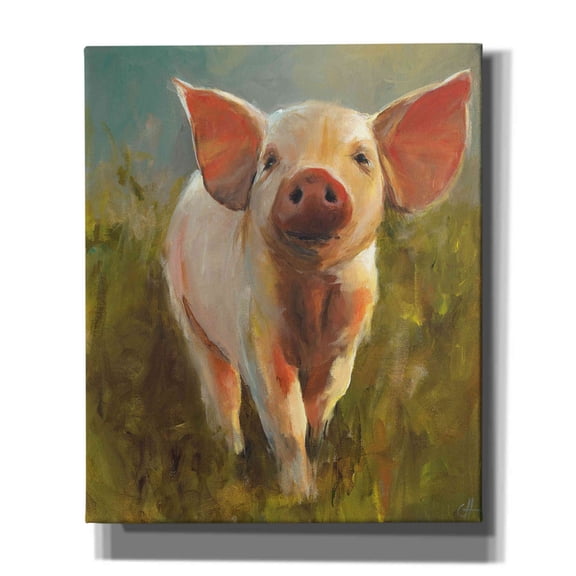 Epic Graffiti 'Morning Pig' by Cari J Humphry, Giclee Canvas Wall Art, 20"x24"