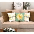 thumbnail image 3 of Summer Pillow Covers 20x20 Set of 4 Watercolor Daisy Summer Yellow and Green Outdoor Throw Pillow Covers Hello Sunshine Decor Cushion Case Decoration for Sofa Chair Couch, 3 of 6