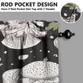 thumbnail image 2 of Kitchen Food Colorful Cooking Chef Kitchen Curtains 54x18 Inch Window Curtain over Sink Kitchen Curtains Set Small Short Tier for Bathroom Cafe Rod Pocket, 2 of 3