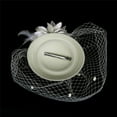 thumbnail image 5 of Prolriy Fascinators Hats for Women Party Hats Women Hat Cocktail for and Fascinators Pillbox Tea Headwear Girls Headband Hair Accessories for Women White One Size, 5 of 6